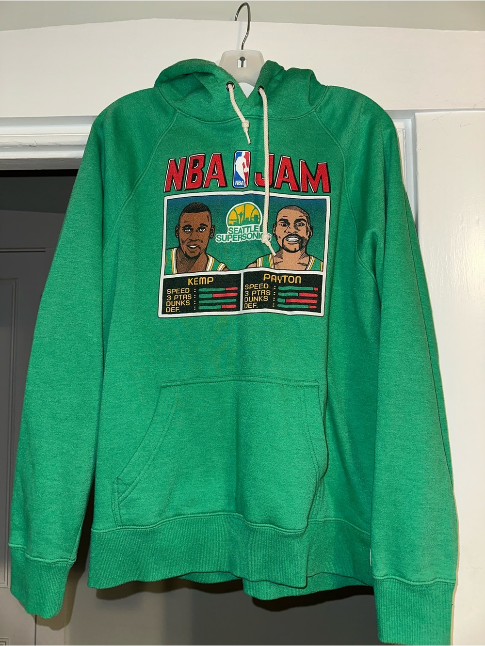 HOMAGE Green NBA Jam Seattle Supersonics Pullover Hoodie